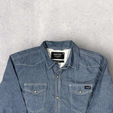 Indicode Pinstripe Denim Shirt - XXL